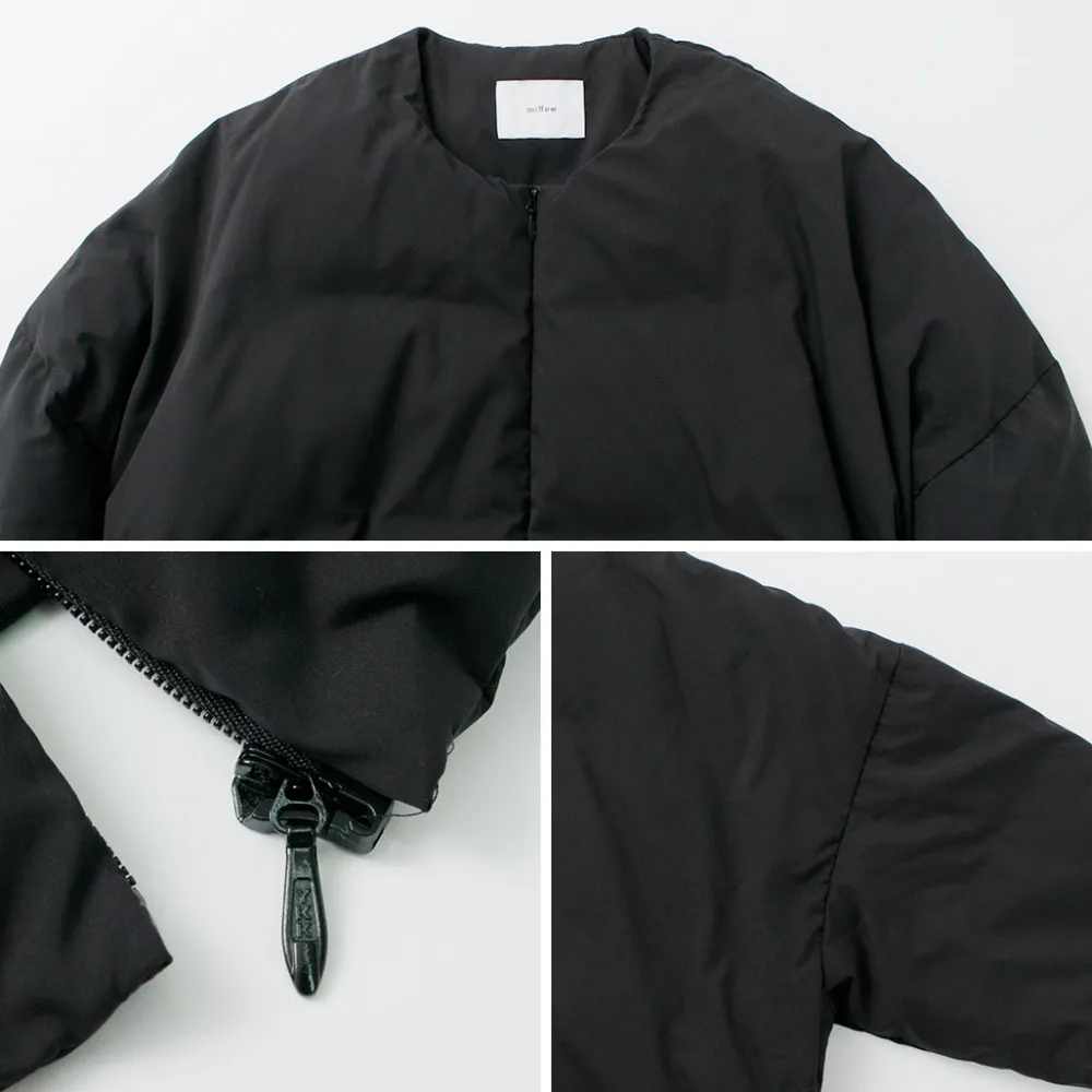 MIFFEW Down Wear^/ Collarless Over Down Jacket black