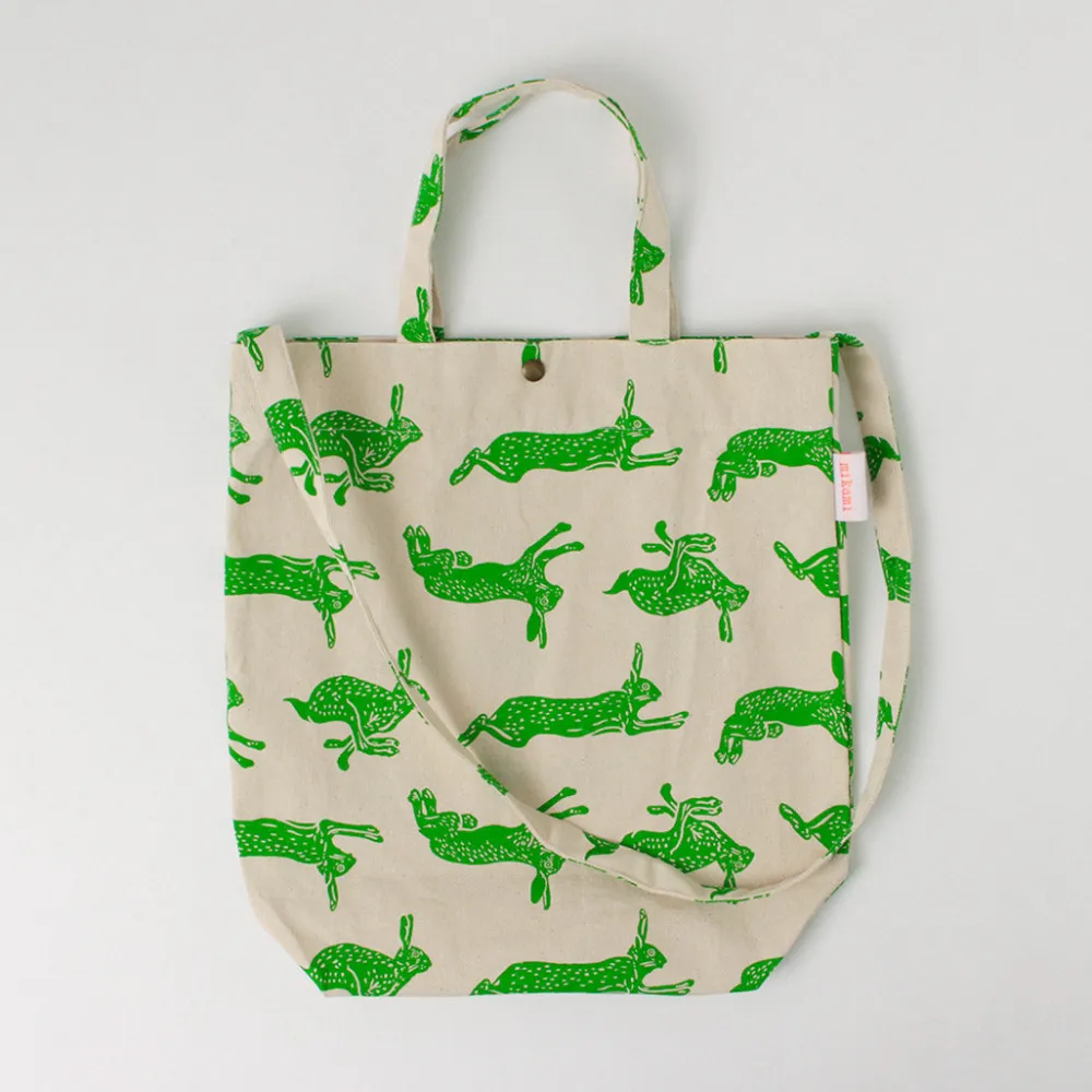 MIKAMI Tote Bags|Shoulder Bags^/ Cotton twill sling tote bag
