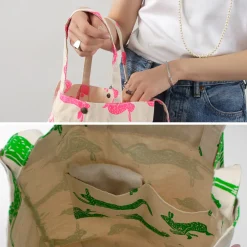 MIKAMI Tote Bags|Shoulder Bags^/ Cotton twill sling tote bag