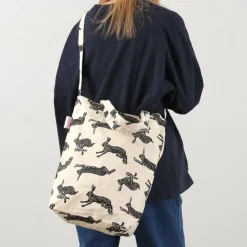 MIKAMI Tote Bags|Shoulder Bags^/ Cotton twill sling tote bag