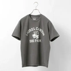 MIXTA T-Shirts^/ Basic crew print T-shirt (dog park) black