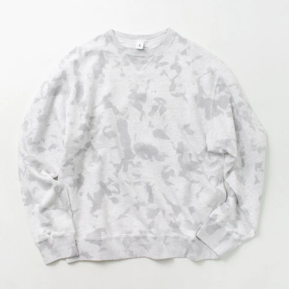 MOC T Sweatshirts^/ Garment Dyed Loopwheel Crew Neck Pullover white