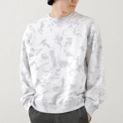 MOC T Sweatshirts^/ Garment Dyed Loopwheel Crew Neck Pullover white