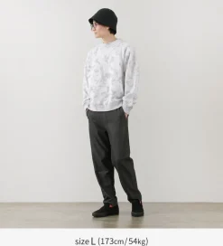 MOC T Sweatshirts^/ Garment Dyed Loopwheel Crew Neck Pullover white