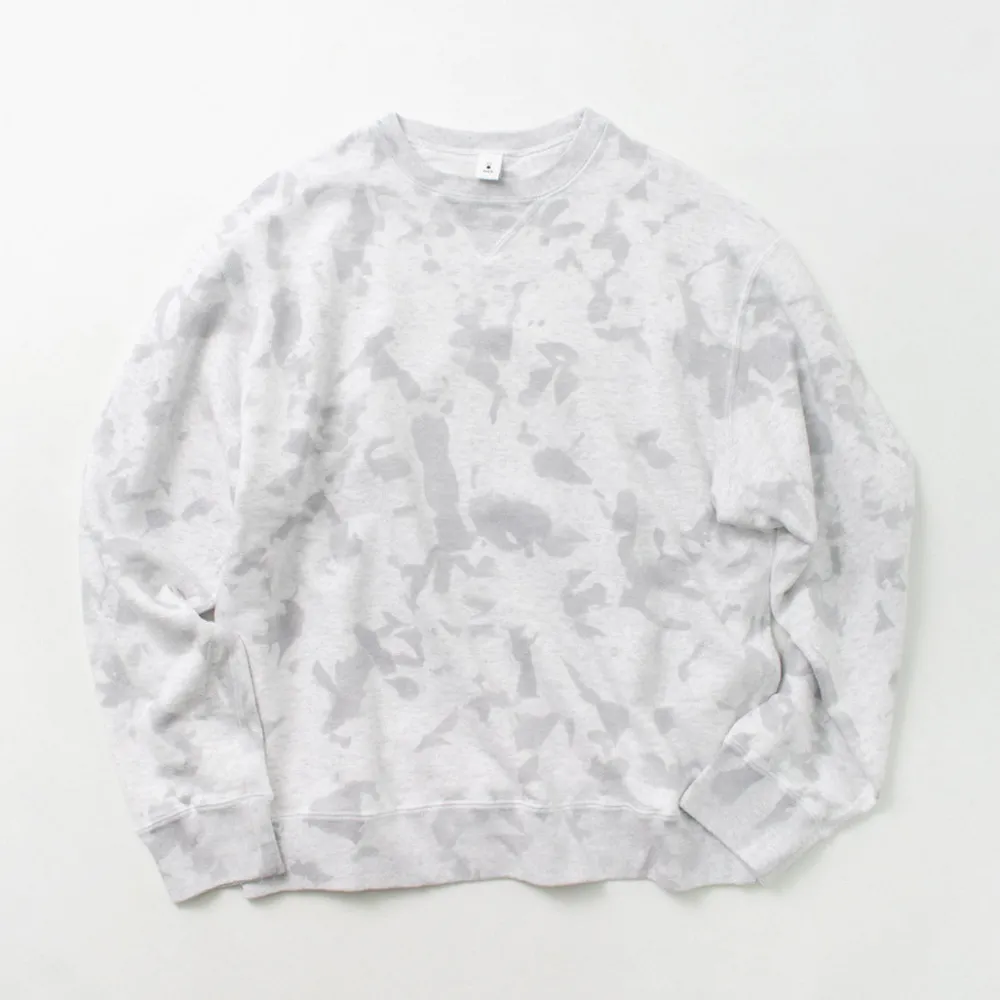 MOC T Sweatshirts^/ Garment Dyed Loopwheel Crew Neck Pullover white