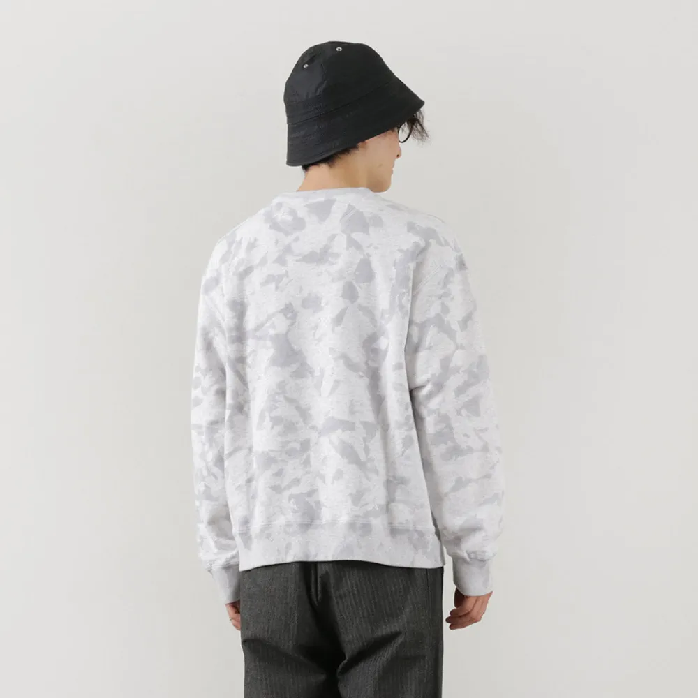 MOC T Sweatshirts^/ Garment Dyed Loopwheel Crew Neck Pullover white