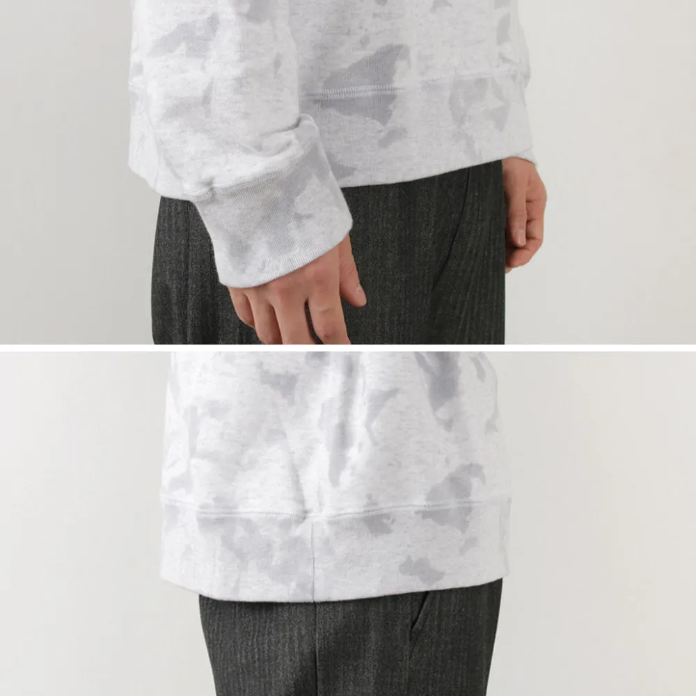 MOC T Sweatshirts^/ Garment Dyed Loopwheel Crew Neck Pullover white
