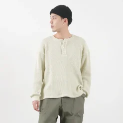 MOC T T-Shirts^/ Heavy Neon Waffle Henry Neck Pullover