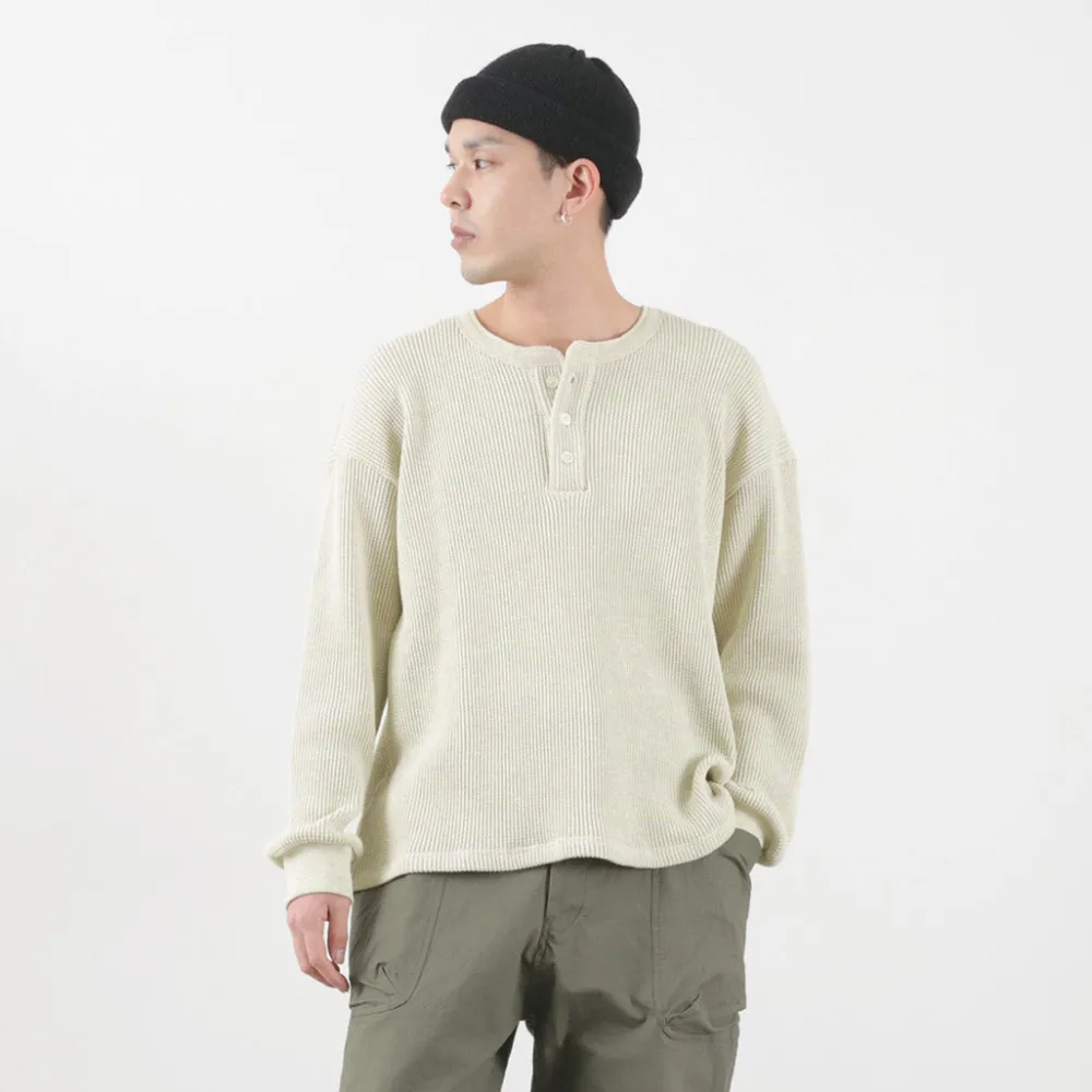 MOC T T-Shirts^/ Heavy Neon Waffle Henry Neck Pullover