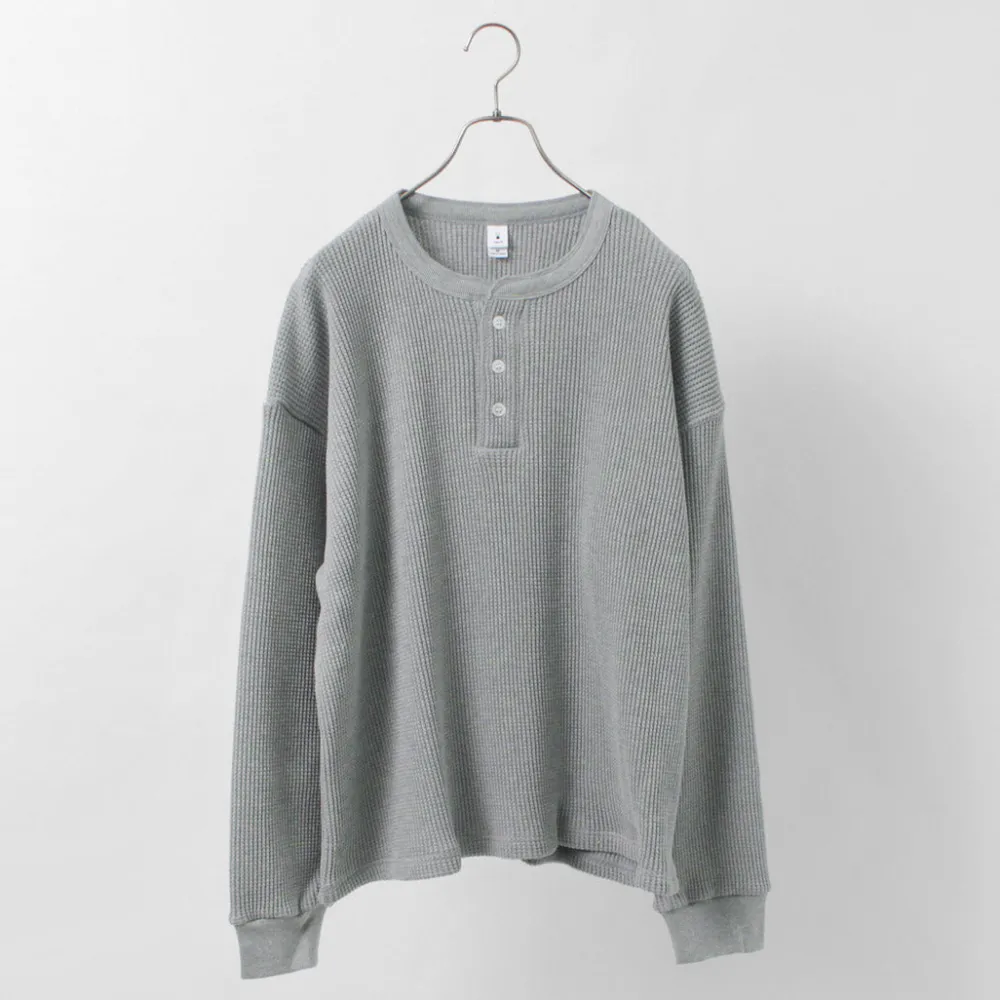 MOC T T-Shirts^/ Heavy Neon Waffle Henry Neck Pullover