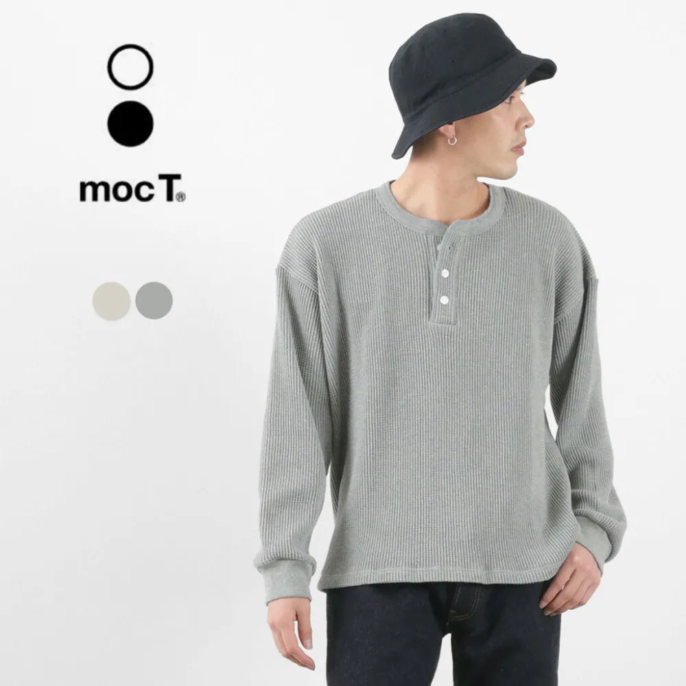MOC T T-Shirts^/ Heavy Neon Waffle Henry Neck Pullover