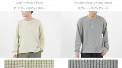 MOC T T-Shirts^/ Heavy Neon Waffle Henry Neck Pullover