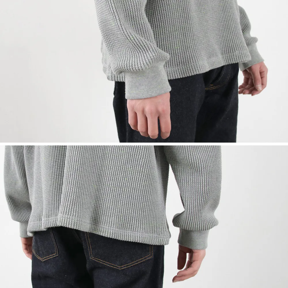 MOC T T-Shirts^/ Heavy Neon Waffle Henry Neck Pullover