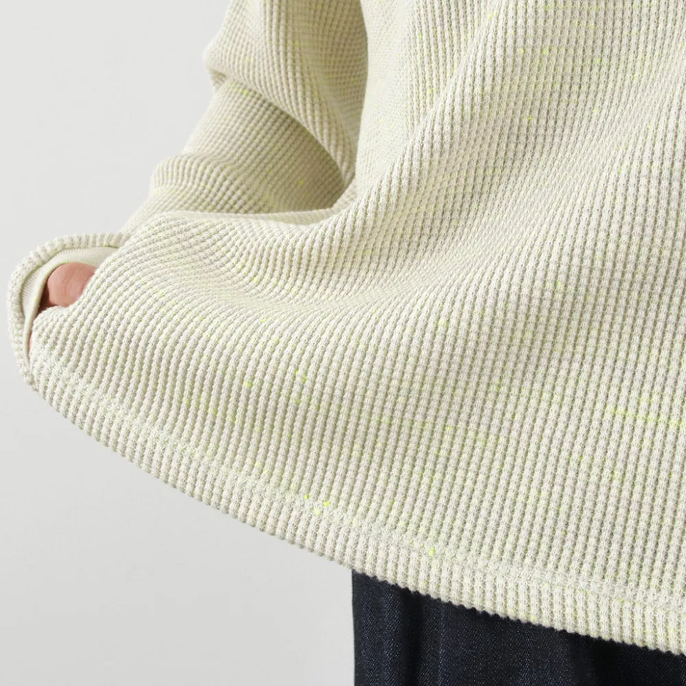 MOC T T-Shirts^/ Heavy Neon Waffle Henry Neck Pullover