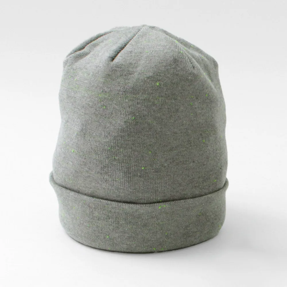 MOC T Hats^/ NEON SCRIPT REGULAR WEIGHT KNIT CAP gray