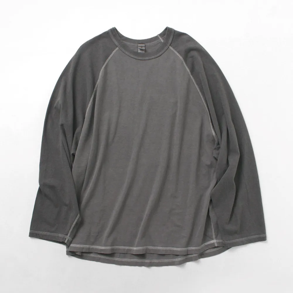 MOC T T-Shirts^/ Overdyed Baseball Long Sleeve Big Tee