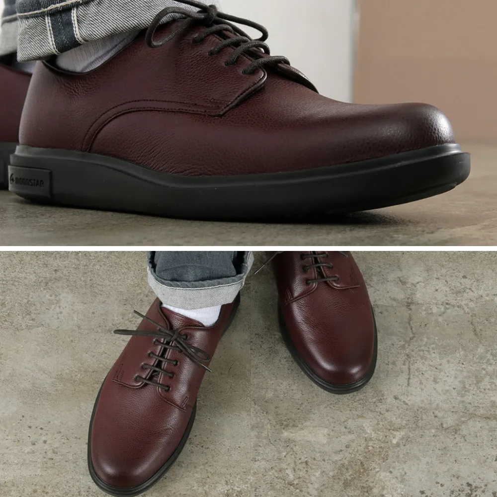 MOONSTAR Leather Shoes & Boots^/ Breathable Waterproof Leather Derby Shoes