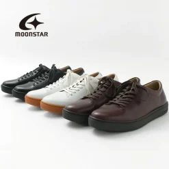 MOONSTAR Leather Shoes & Boots^/ Leather Court Sneakers