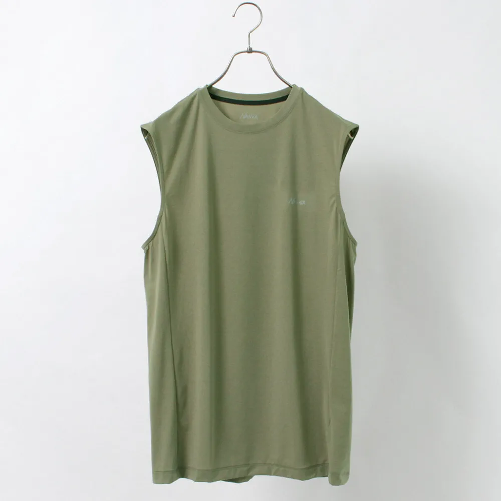 NANGA T-Shirts^/ Dry base layer no sleeve tee