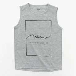 NANGA T-Shirts^/ Dry mix frame logo tank top T-shirt