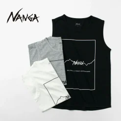 NANGA T-Shirts^/ Dry mix frame logo tank top T-shirt