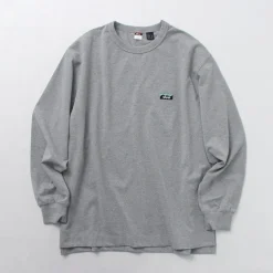 NANGA T-Shirts^/ Eco Hybrid Box Logo Embroidery Long Sleeve T-Shirt