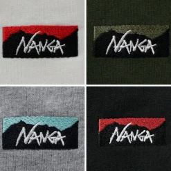 NANGA T-Shirts^/ Eco Hybrid Box Logo Embroidery Long Sleeve T-Shirt
