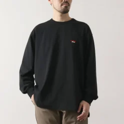 NANGA T-Shirts^/ Eco Hybrid Box Logo Embroidery Long Sleeve T-Shirt