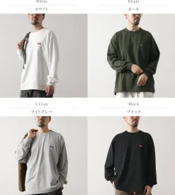 NANGA T-Shirts^/ Eco Hybrid Box Logo Embroidery Long Sleeve T-Shirt