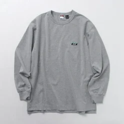 NANGA T-Shirts^/ Eco Hybrid Box Logo Embroidery Long Sleeve T-Shirt