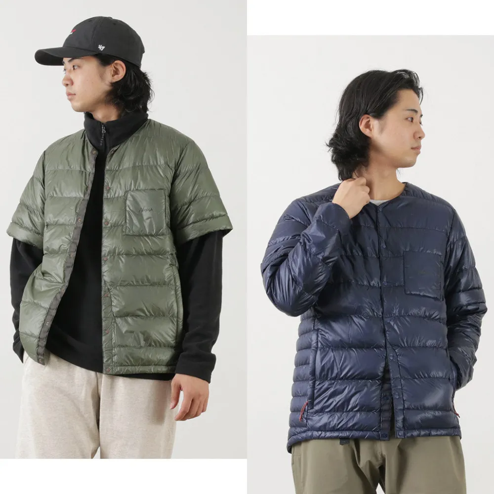 NANGA Down Wear^/ Inner Down Cardigan Detachable Sleeve