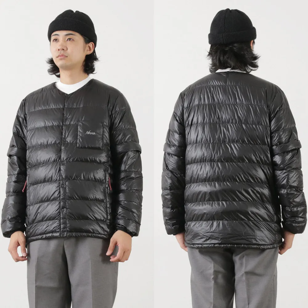 NANGA Down Wear^/ Inner Down Cardigan Detachable Sleeve