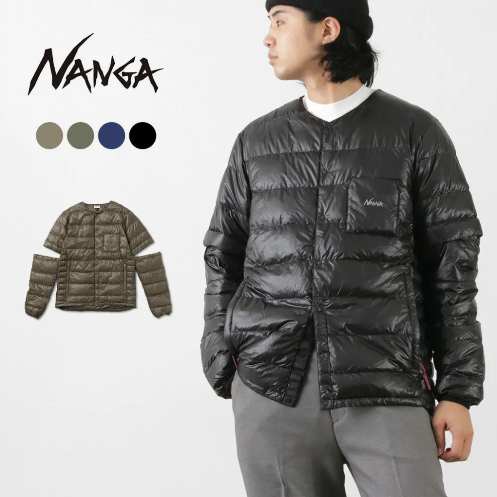 NANGA Down Wear^/ Inner Down Cardigan Detachable Sleeve