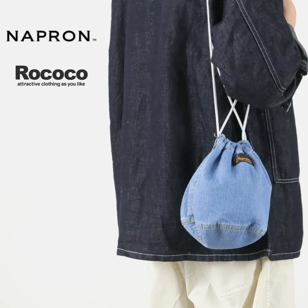 NAPRON Tote Bags^/ 8oz Bleached Denim Patient Bag Small 5L lightblue