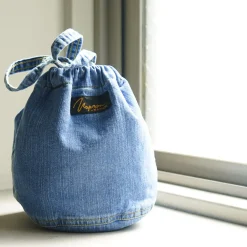 NAPRON Tote Bags^/ 8oz Bleached Denim Patient Bag Small 5L lightblue