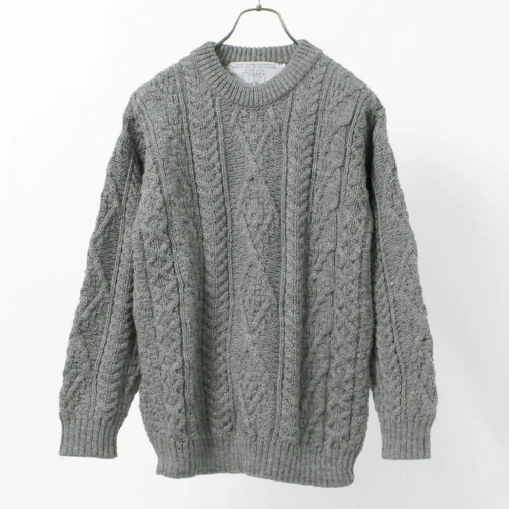 OLD DERBY KNITWEAR Knits^/ Aran Crew Pullover