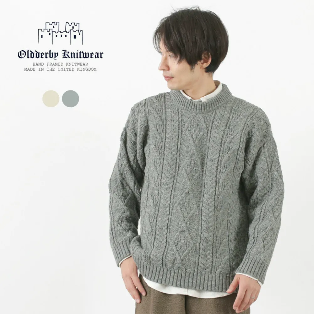 OLD DERBY KNITWEAR Knits^/ Aran Crew Pullover