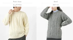 OLD DERBY KNITWEAR Knits^/ Aran Crew Pullover