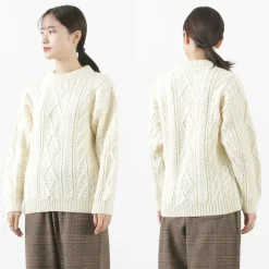 OLD DERBY KNITWEAR Knits^/ Aran Crew Pullover