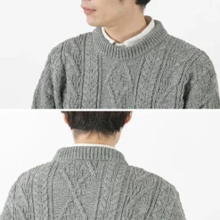 OLD DERBY KNITWEAR Knits^/ Aran Crew Pullover
