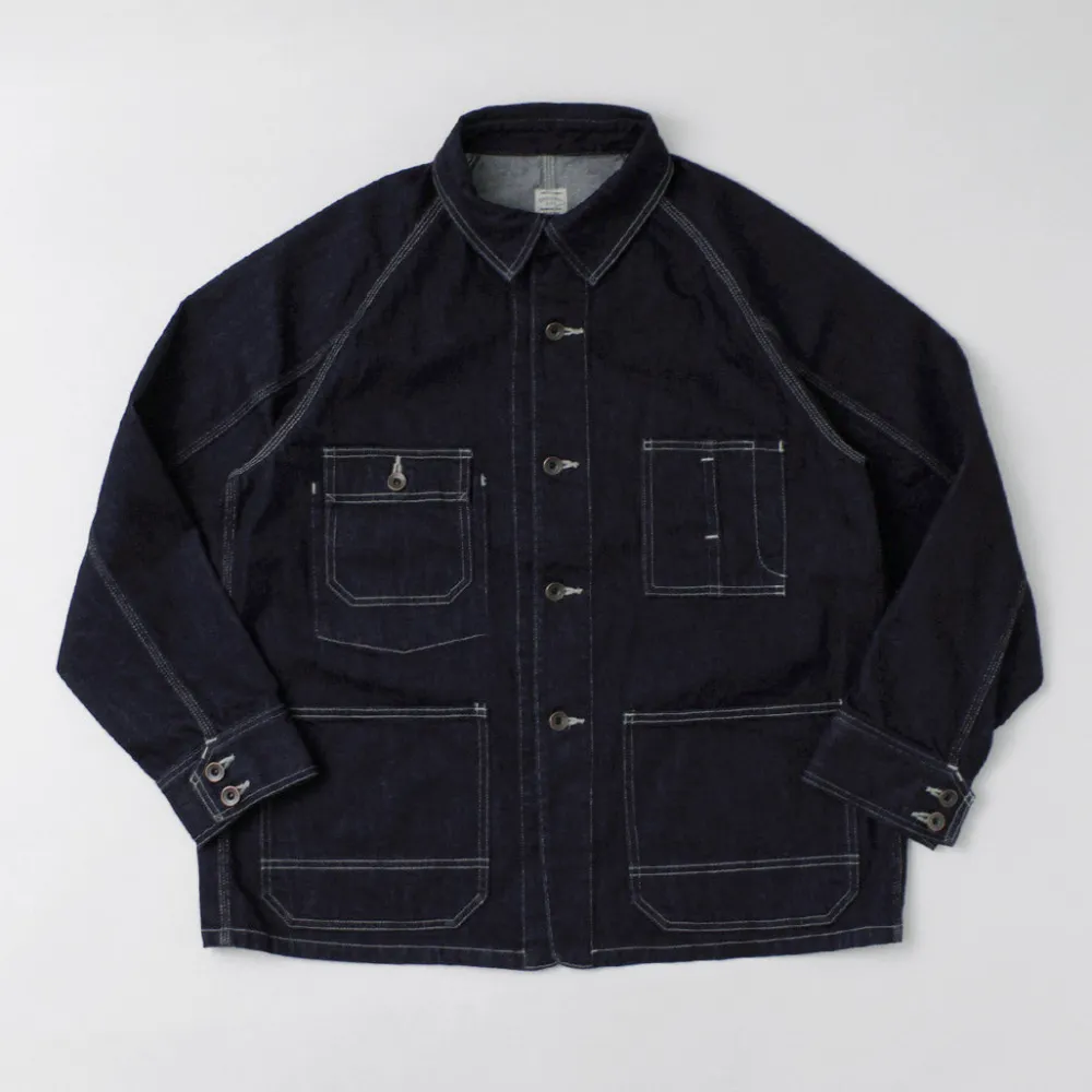 ORDINARY FITS Jackets^/ Denim coverall jacket one-wash dark-indigo