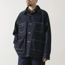 ORDINARY FITS Jackets^/ Denim coverall jacket one-wash dark-indigo