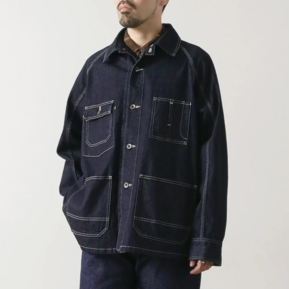 ORDINARY FITS Jackets^/ Denim coverall jacket one-wash dark-indigo