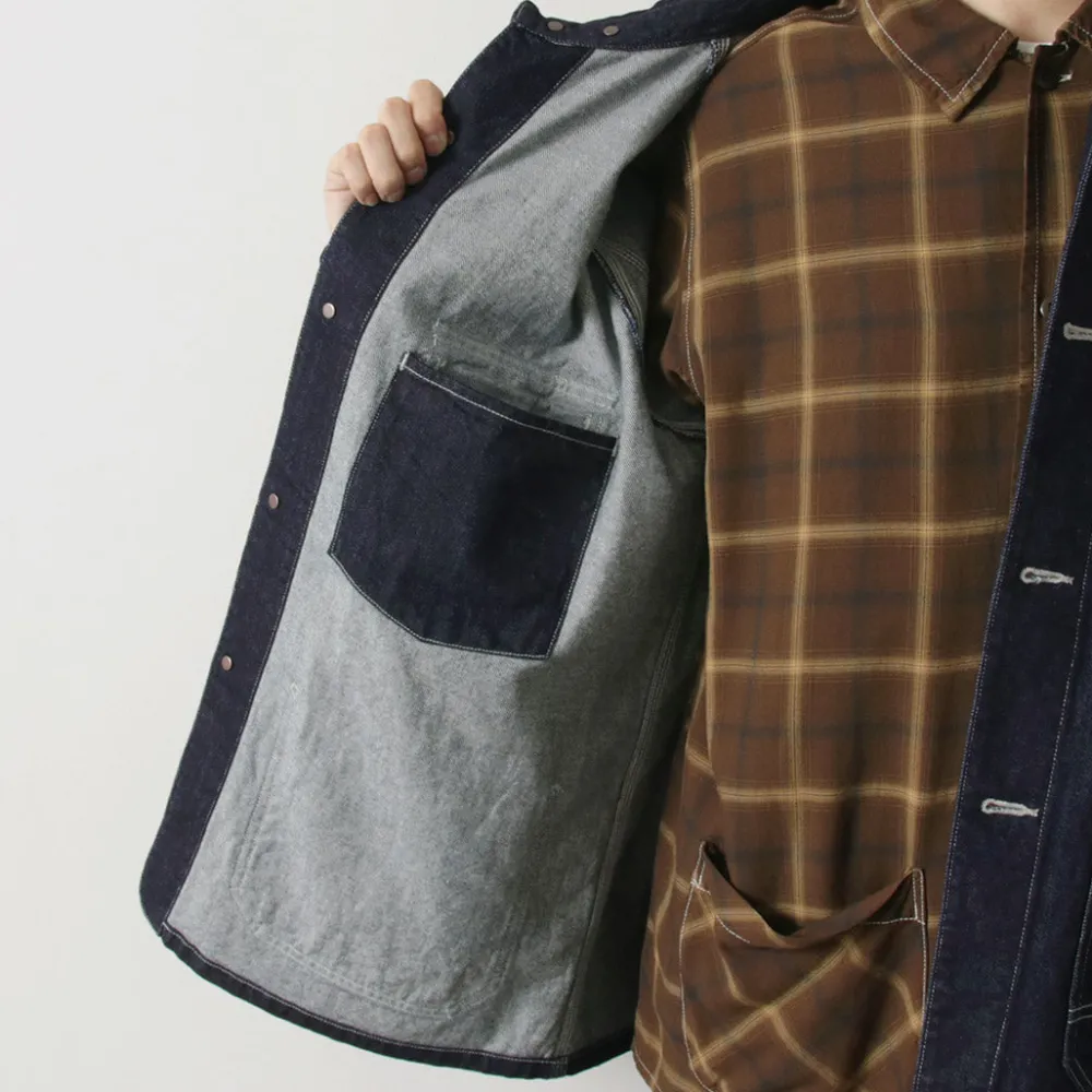 ORDINARY FITS Jackets^/ Denim coverall jacket one-wash dark-indigo