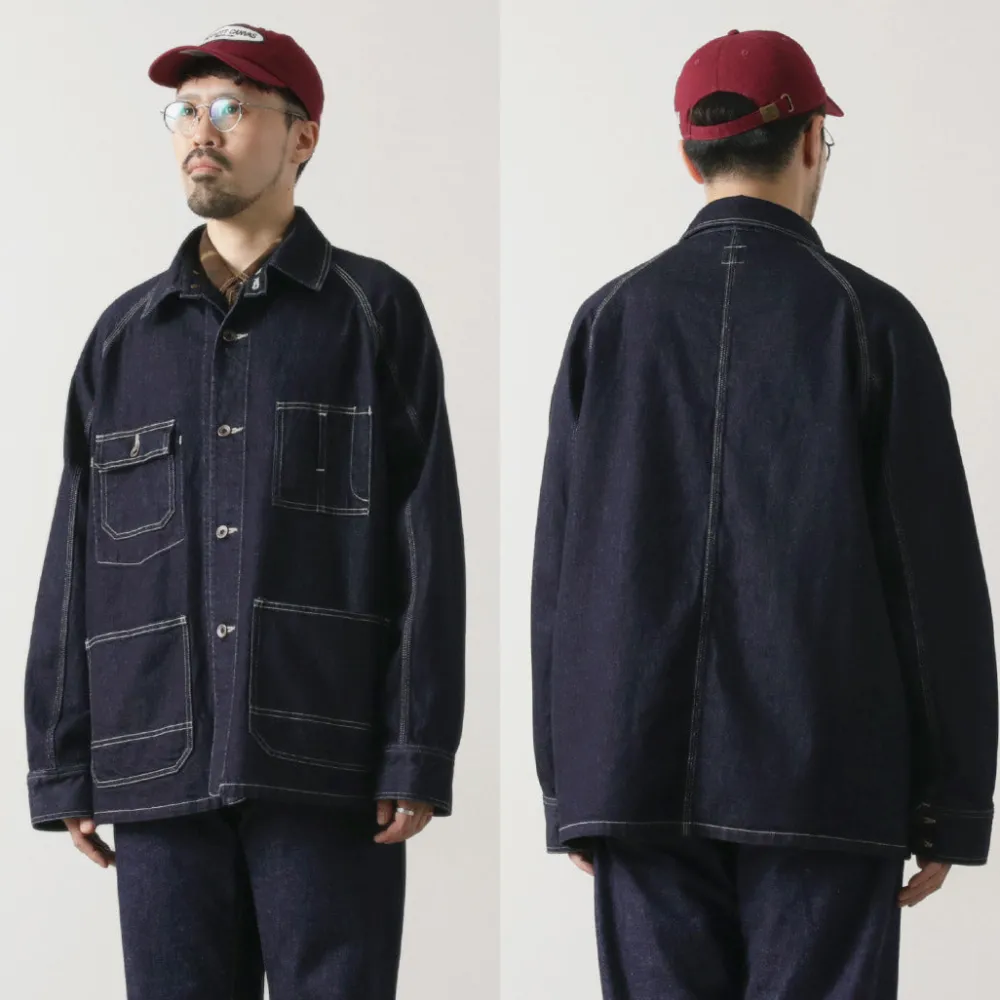 ORDINARY FITS Jackets^/ Denim coverall jacket one-wash dark-indigo
