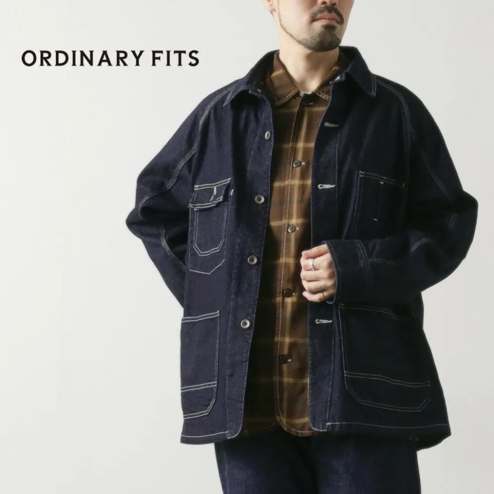 ORDINARY FITS Jackets^/ Denim coverall jacket one-wash dark-indigo