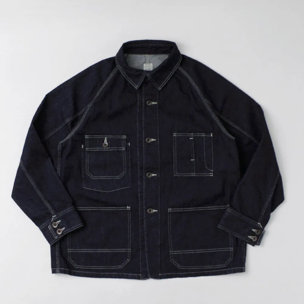 ORDINARY FITS Jackets^/ Denim coverall jacket one-wash dark-indigo