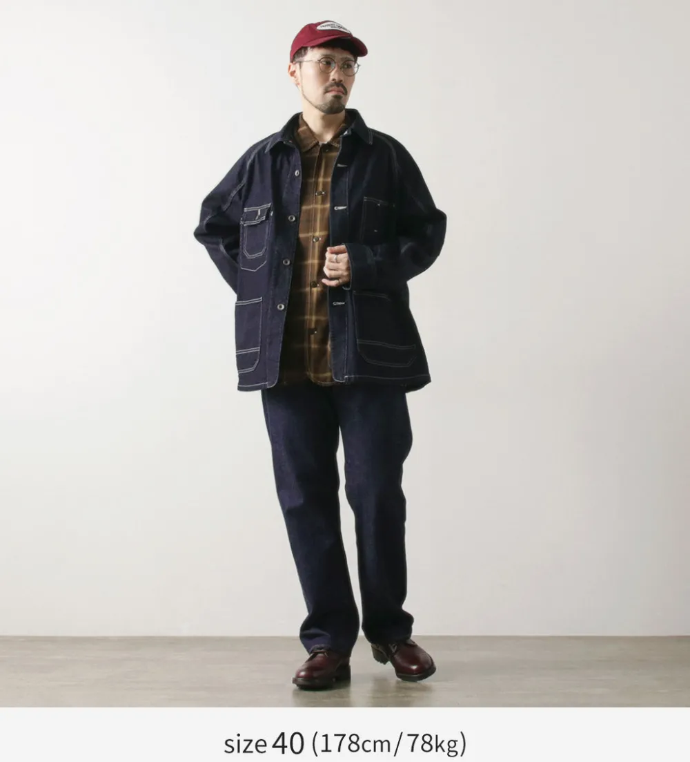 ORDINARY FITS Jackets^/ Denim coverall jacket one-wash dark-indigo