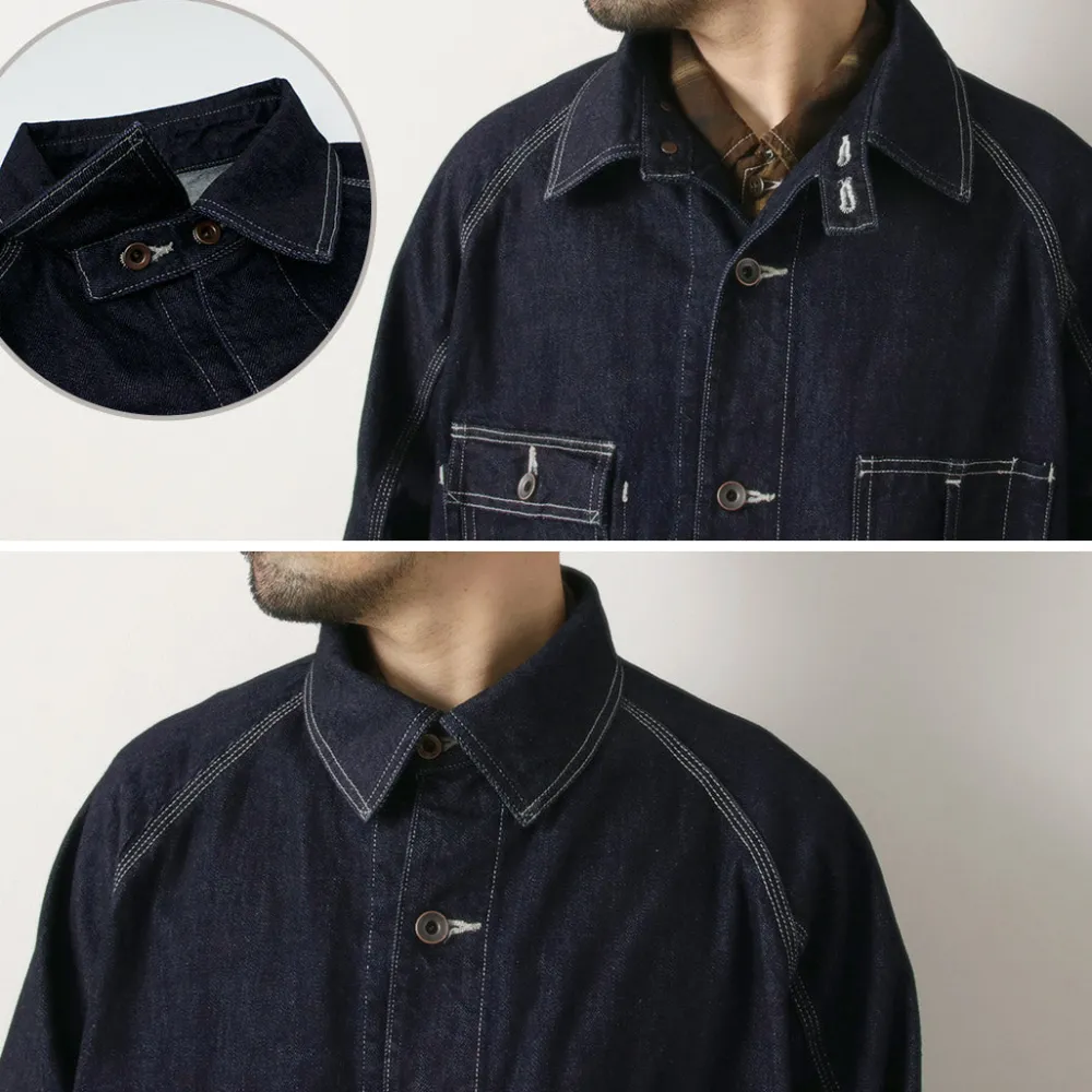 ORDINARY FITS Jackets^/ Denim coverall jacket one-wash dark-indigo