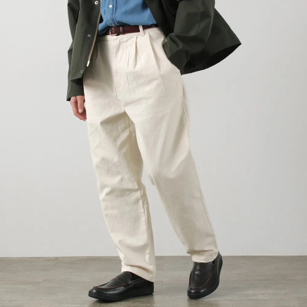 PARAGES Work Pants & Chinos^/ Double Pleated Pants Cotton